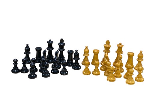Lot 155 - A Staunton pattern chess set