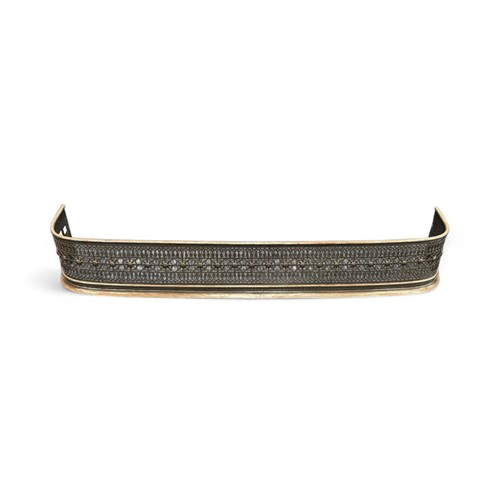 Lot 410 - A Victorian steel curb fender, with pierced...