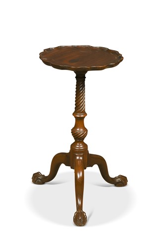 Lot 395 - A George III style mahogany kettle stand, 19th century