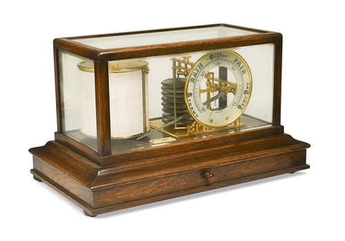 Lot 567 - An oak cased barograph by Chadburns Ltd, Liverpool, early 20th century