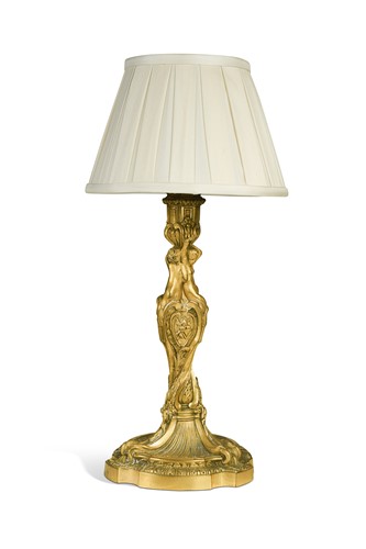 Lot 603 - An Neo-Classical ormolu chased table lamp base