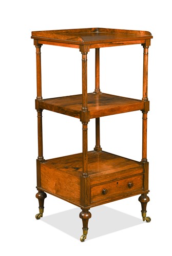Lot 638 - A Regency rosewood three tier whatnot