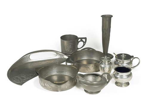 Lot 118 - Liberty & Co., a collection of Tudric Pewter wares