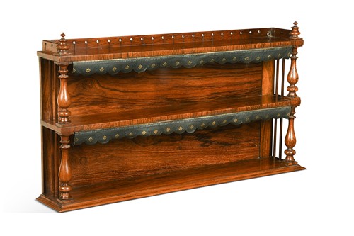 Lot 608 - A set of late Regency rosewood table top shelves