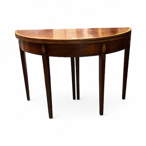 Lot 755 - A George III mahogany and satinwood...