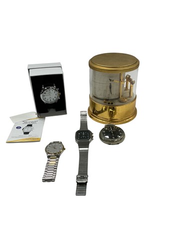 Lot 313 - A Citizen quartz stainless steel wristwatch, a...