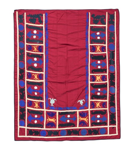 Lot 634 - An Uzbek embroidered cover