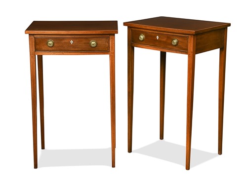 Lot 476 - A pair of George III style mahogany bedside tables