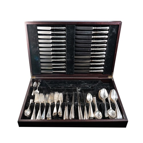 Lot 384 - A large composite canteen of silver flatware