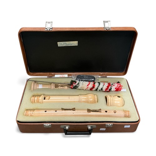 Lot 95 - A Moeck Bass Recorder, cased