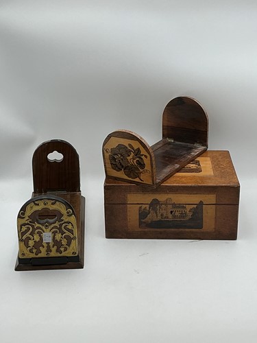 Lot 81 - A Victorian Tunbridge ware rosewood bookrest...