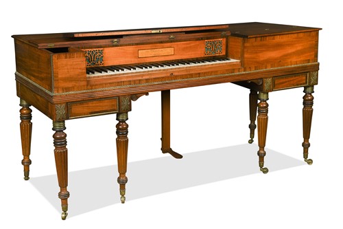Lot 678 - A late George III mahogany square piano, circa 1813