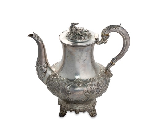 Lot 356 - A Victorian silver coffee pot