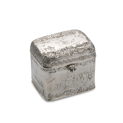 Lot 437 - A 19th century Dutch export silver tea caddy