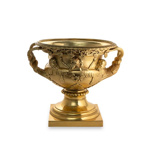 Lot 461 - A 19th century gilt on silver plate model of the Warwick Vase