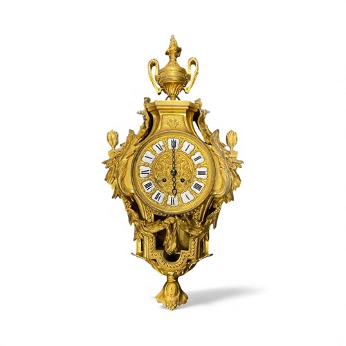 Lot 119 - A French 19th century ormolu and gilt metal cartel clock
