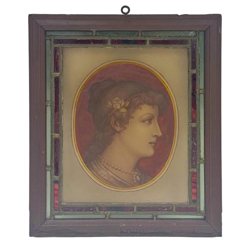 Lot 1 - A stained glass panel, early 20th century