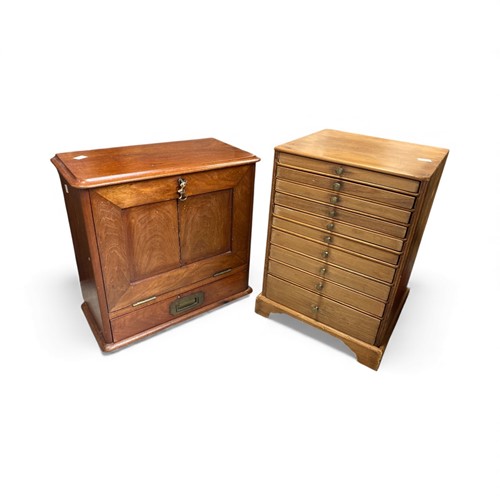 Lot 205 - A miniature table top chest of 10 drawers,...
