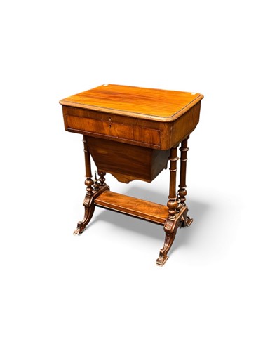 Lot 642 - A Victorian mahogany work table, 71 x 54 x...