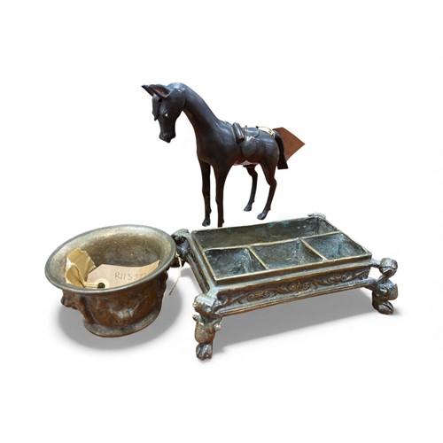 Lot 72 - Metalwares, a group of three metal items