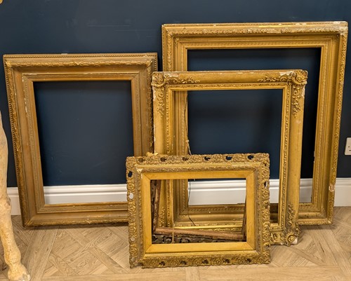Lot 550 - A Collection Of Five 19th Century and later Gilt Wood Frames