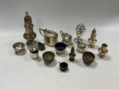 Lot 347 - A quantity of hallmarked silver items