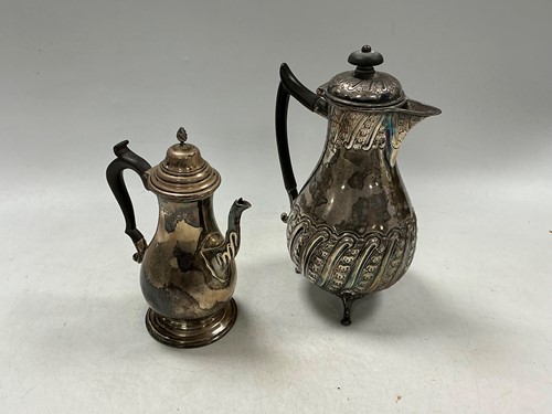 Lot 343 - A Victorian silver chocolate pot