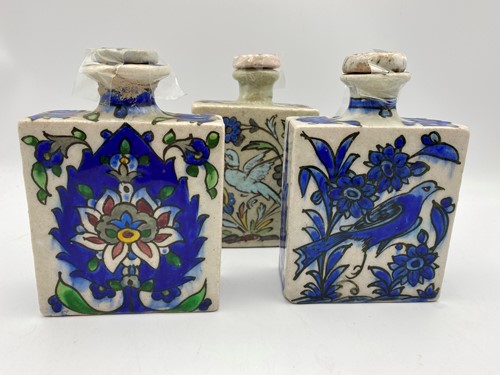 Lot 9 - Three Iznik flasks