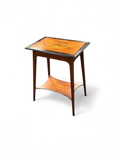 Lot 638 - An Edwardian satinwood two tier table, the...