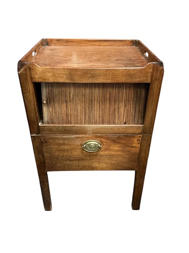 Lot 450 - Two night commodes: one 19th century mahogany,...