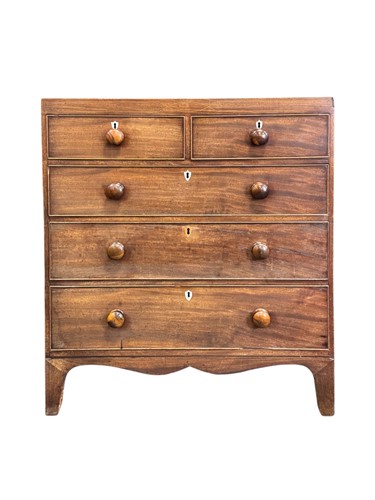Lot 633 - A 19th century mahogany chest of drawers
