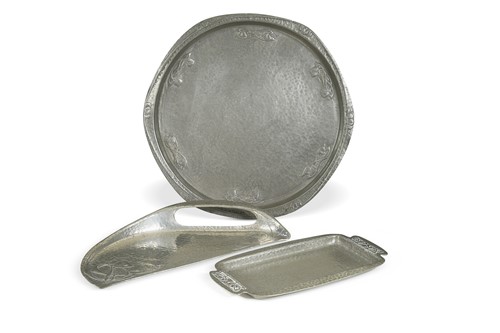 Lot 116 - Archibald Knox for Liberty & Co., a small group of Tudric Pewter