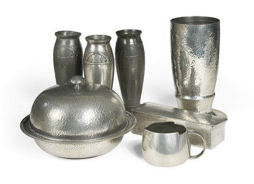 Lot 117 - Liberty & Co., a collection of Tudric Pewter wares