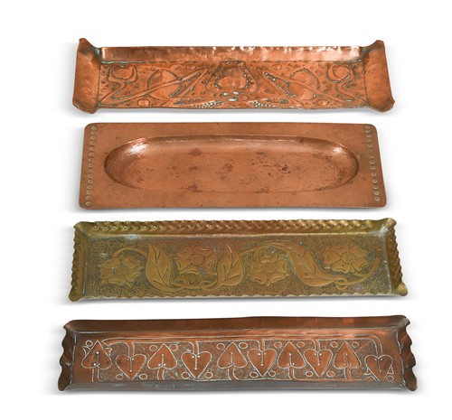Lot 107 - Gawthorp, London, an Art Nouveau copper pen tray