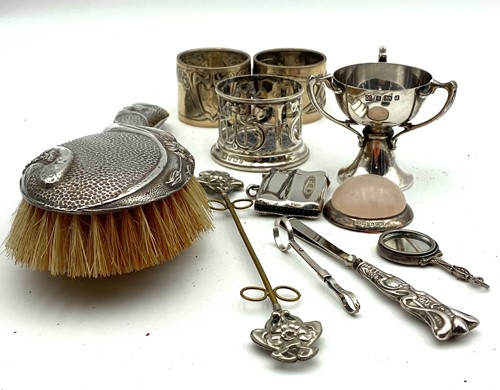 Lot 358 - A collection of Art Nouveau silver and...