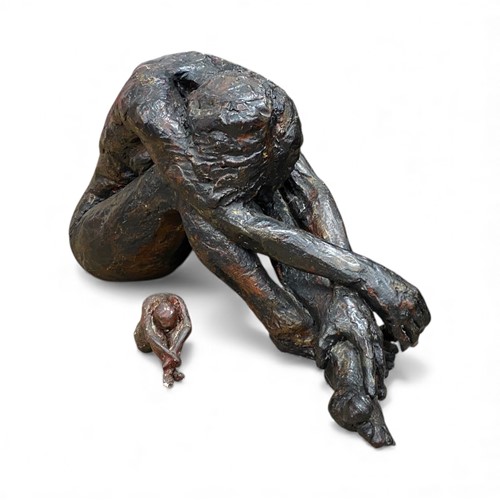 Lot 183 - A large bronzed figure of a female nude,...