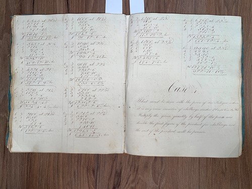 Lot 371 - A late 18th century student fair copy mathematical exercise book