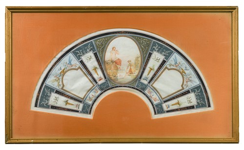 Lot 534 - Two fan designs, 18th century