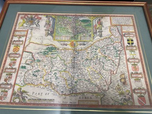 Lot 53 - Three 17th century hand coloured engraved county maps