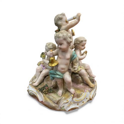Lot 1 - Meissen figure of cherubs