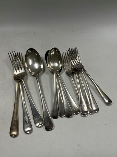Lot 327 - A collection of assorted silver Old English...