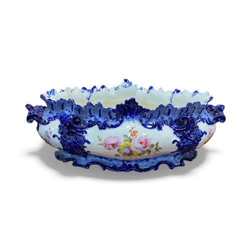 Lot 59 - A Royal Crown Derby jardiniere painted with...