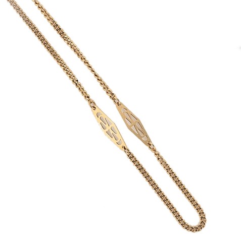 Lot 172 - A late 20th century 18ct gold fancy long chain