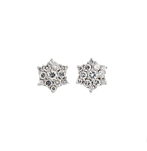 Lot 123 - A pair of 18ct gold diamond cluster ear studs