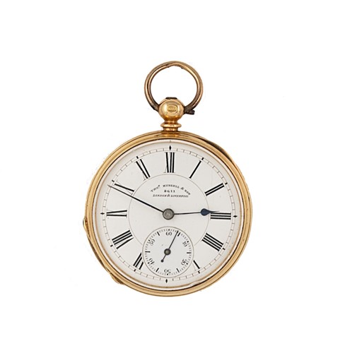 Lot 244 - Russell & Son, London & Liverpool - An open faced pocket watch