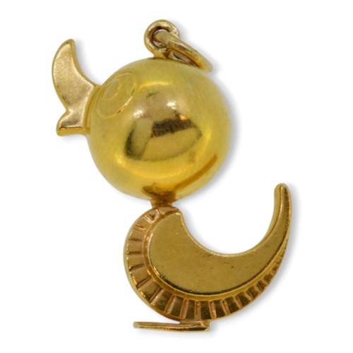Lot 55 - A pendant in the form of a duck