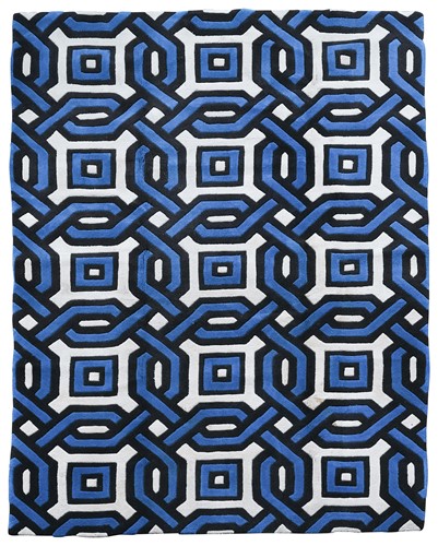 Lot 265 - In the manner of David Hicks, a contemporary pure wool 'Diabolo' rug by Eichholtz