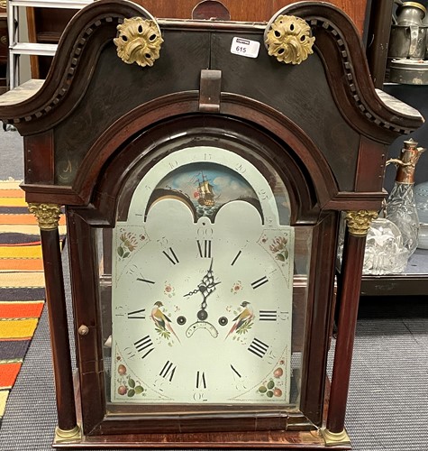 Lot 615 - A George III mahogany longcase clock with very...