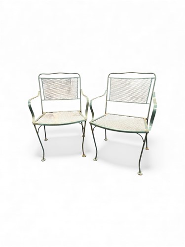 Lot 795 - A Victorian style white painted cast aluminium...