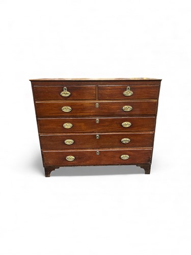 Lot 752 - A late 19th century mahogany secretaire chest